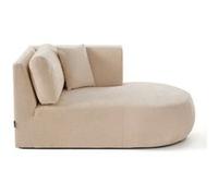 Santorini - module d'assise méridienne droit - en tissu texturé - Beige