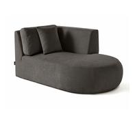 Santorini - module d'assise méridienne droit - en tissu texturé - Gris Gris