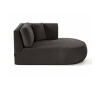 Santorini - module d'assise méridienne droit - en tissu texturé - Gris Gris