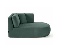 Santorini - module d'assise méridienne droit - en tissu texturé - Vert