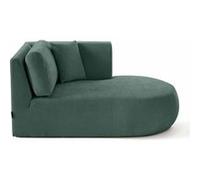 Santorini - module d'assise méridienne droit - en tissu texturé - Vert Vert