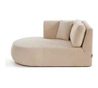 Santorini - module d'assise méridienne gauche - en tissu texturé - Beige