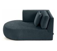 Santorini - module d'assise méridienne gauche - en tissu texturé - Bleu grisé