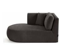 Santorini - module d'assise méridienne gauche - en tissu texturé - Gris Gris