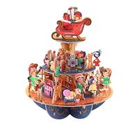 Santoro Calendrier de l'Avent pop-up 3D pour compte à rebours de Noël - Elf Workshop - pour enfants et adultes