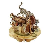 Santoro Carte de vœux Motif Pirouette 3D - The Big Cats