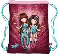 SANTORO- Gorjuss Fairground Sac Plat Motif Feux d'artifice 34 x 45 x 1 cm, 1123GJ03, Bleu