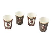 Santoro Gorjuss Ruby Paper Cups, Red, 8 Pack with 2 Designs, 9oz