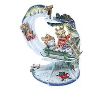 SANTORO Pendule, Carte De Vœux Pop-Up 3D - Chiots De Luge - Pour Enfants, Pour Famille, Anniversaire, Festif | Neige, Arbre de Noël, Ski, Planche À Neige, Sports D’Hiver
