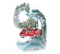 SANTORO Pendule, Carte De Vœux Pop-Up 3D De Noël - Conduire À La Maison Pour Noël - Pour Lui, Pour Elle, Pour La Famille