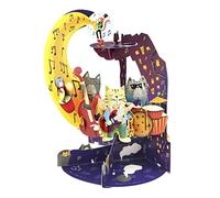 SANTORO Pendule, Carte De Vœux Pop-Up 3D - Jazz Cats - Pour Elle, Lui, Enfants | Cadeau D'Anniversaire Pour Les Amoureux Des Chats