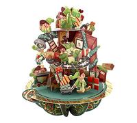 SANTORO Pirouette Carte De Vœux Pop-Up 3D - Atelier Du Père Noël - Pour Enfants, Pour La Famille, Pour Lui, Pour Elle, Noël | Joyeuses Fêtes, Cadeaux