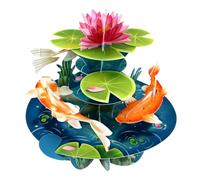 SANTORO Pirouette Carte De Vœux Pop-Up 3D - Carpe Koï - Cadeau D'Anniversaire Pour Elle, Maman, Fille, Épouse, Petite Amie | Carte D'Anniversaire De Mariage, Remerciement