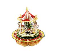 SANTORO Pirouette Carte De Vœux Pop-Up 3D - Carrousel De Noël Pour Enfants, Pour La Famille, Pour Lui, Pour Elle, Noël | Joyeuses Fêtes