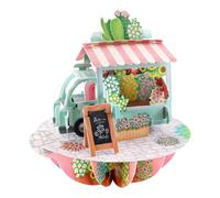 SANTORO Pirouette Carte de vœux pop-up 3D - Étal de fleurs - Cadeau d'anniversaire pour elle, maman, fille, épouse, petite amie | Carte d'anniversaire de mariage, carte de remerciement | Carte fleur