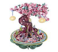 SANTORO Pirouette Carte de vœux pop-up 3D - Fleur de cerisier - Cadeau d'anniversaire pour elle, maman, fille, épouse, petite amie | Carte d'anniversaire de mariage, remerciement