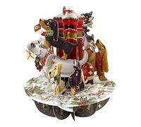 SANTORO Pirouette Carte De Vœux Pop-Up 3D - Lettres Aux Pattes Du Père Noël - Pour Enfants, Pour La Famille, Pour Lui, Pour Elle, Noël | Joyeuses Fêtes