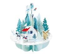 SANTORO Pirouette Carte De Vœux Pop-Up 3D - Pays des merveilles d'hiver - Pour Enfants, Pour La Famille, Pour Lui, Pour Elle, Noël | Neige, Arbre de Noël, Ski, Planche À Neige, Sports D’Hiver