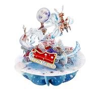 SANTORO Pirouette Carte De Vœux Pop-Up 3D - Traîneau Du Père Noël - Pour Enfants, Pour La Famille, Pour Lui, Pour Elle, Noël | Joyeuses Fêtes, Cadeaux, Renne, Rodolphe Le Renne Au Nez Rouge
