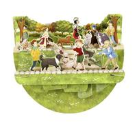 SANTORO Popnrock, Carte De Vœux Pop-Up 3D - Chiens Promenant - Pour Elle, Pour Lui, Pour Les Enfants, Anniversaire