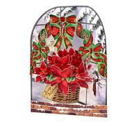 SANTORO Swing Card, Carte De Vœux Pop-Up 3D De Noël - Poinsettia - Pour Enfants, Famille, Noël, Festif