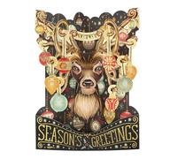 SANTORO Swing Card, Carte De Vœux Pop-Up 3D - Joyeuses Fêtes - Renne - Pour Lui, Pour Elle, Pour La Famille, Noël, Festif