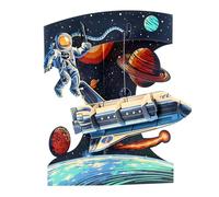 SANTORO Swing Card, Carte De Vœux Pop-Up 3D - Navette Spatiale - Système Solaire | Pour Enfants, Lui, Elle, Garçons, Filles | Carte d’anniversaire Spatiale | Cadeaux Pour Les Passionnés De L'Espace