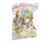 SANTORO Swing Card, Carte De Vœux Pop-Up 3D - Oiseaux De Jardin - Pour Elle, Pour Maman, Anniversaire, Fête Des Mères