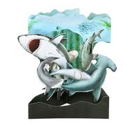 SANTORO Swing Card, Carte De Vœux Pop-Up 3D - Requins - Pour Enfants, Famille, Anniversaire