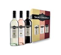 Sant'Orsola - Coffret Vin, Pinot Grigio DOC delle Venezie, Bardolino DOC Chiaretto, Montepulciano d'Abruzzo DOC, Goût Harmonieux, 3 x 750 ml