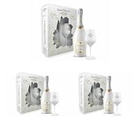 SANT'ORSOLA ICE Vin Demisec Petillant Italien avec verre dans une boîte cadeau - 1 Bouteille x 75 cl (Lot de 3)