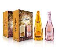 SANT'ORSOLA Prosecco D.O.C. Extra Dry Millesime Sec + Prosecco D.O.C. Rosè Vin Petillant Italien en coffret cadeau - 2 Bouteilles x 75 cl (Lot de 6)