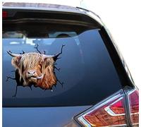 SANTPOT Autocollants De Vache Highland Autocollants De Vache Highland Autocollants Autocollants Ferme Femmes 3D Autocollants Muraux pour Hommes Autocollants De Voiture
