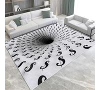 SANTPOT Personnages D'illusion Optique RAPICES Dollar Moteur DE The Noir Tapis Lavable 180 X 240 Cm Tapis À Accent Souple Non Glis,180 X 240 Cm