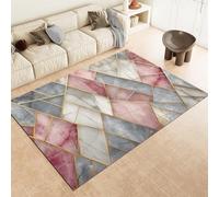 SANTPOT Rapis Gris Tapis en Marbre Géométrique Gold Lignes Machine Machine Washable Not Area Rapis Cape DE Pie Chef FACILLE Pie Pie pour LA Chambre du Soir Bure,