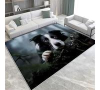 SANTPOT Tapis De La Jungle Border Border Collie Washable Tapis 80 X 150 Cm Cap,80 X 150 Cm