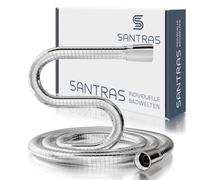 SANTRAS® Flexible de douche PREMIUM chrome 1.00 m MADE IN GERMANY avec économiseur d'eau - Particulièrement flexible et résistant à la torsion avec flow limiter