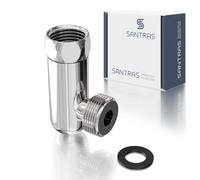 SANTRAS® Robinet de vidange DELUXE pour l'évacuation de l'eau stagnante dans le tuyau de douche en chrome - Robinet de vidange chromé pour l'évacuation du tuyau de douche FABRIQUÉ EN ALLEMAGNE