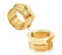 SANTUO Adaptateur réducteur en laiton 3/4 vers 1/2" (AG Ø 26 mm x IG Ø 19,5 mm), adaptateur compatible Gardena 3/4" vers 1/2", réduction AG/IG, pour conduites d'eau, filetage extérieur a