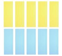 SANTUO Lot de 10 superpositions de lecture en PET jaune et bleu pour la dyslexie, aide à la dyslexie TDAH, syndrome d'Irlens pour soulager le stress visuel