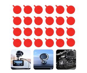 SANTUO Lot de 24 pastilles adhésives rondes 3M - 10 mm - Double face - Extra solides - Haute résistance à la chaleur - Double face - Pour Nextbase, Garmin, Dashcam, GPS, support de téléphone portable