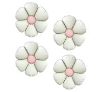 Sanu Belle 215016 Lot de 4 ballons en aluminium en forme de marguerite, blancs, pour fête, Saint-Valentin, mariage, fiançailles, fête des mères, anniversaire, décoration d'anniversaire
