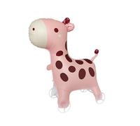 Sanu Belle Walking Girafe 208012 Ballon en aluminium debout 3D avec ballons pour chien Walker Rose Pour anniversaire, fête prénatale, décoration d'anniversaire d'enfant, jouet, cadeau d'anniversaire