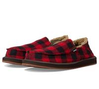 Sanuk Donny Buffalo Chill Mocassins plats pour homme, Rouge, 45 EU