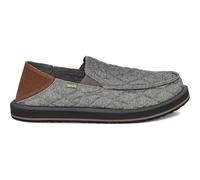 Sanuk Donny Mocassins matelassés pour homme | Chaussures à enfiler pour homme | Mocassins à enfiler pour homme | Semelle intérieure en mousse à mémoire de forme, charbon, 41 EU