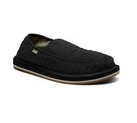 Sanuk Donny Mocassins matelassés pour homme | Chaussures à enfiler pour homme | Mocassins à enfiler pour homme | Semelle intérieure en mousse à mémoire de forme, noir, 46 EU