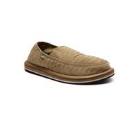 Sanuk Donny Mocassins matelassés pour homme | Chaussures à enfiler pour homme | Mocassins à enfiler pour homme | Semelle intérieure en mousse à mémoire de forme, vert olive, 46 EU