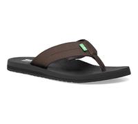 Sanuk Men's Beer Cozy Coaster Flip-Flop, Dark Brown, Numeric_12