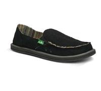 Sanuk Women's Donna Hemp Flat,Black,7 M US