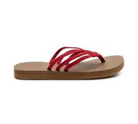 Sanuk Yoga Sandy II Sparkle | Tongs pour femme | Sandales de yoga pour femme | Sandales de plage pour femme | Semelle intérieure en mousse à mémoire de forme, rouge cerise, 41 EU